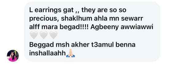 Customer message about their Ochuu order